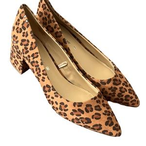 Leopard Print Pointed Toe Heels